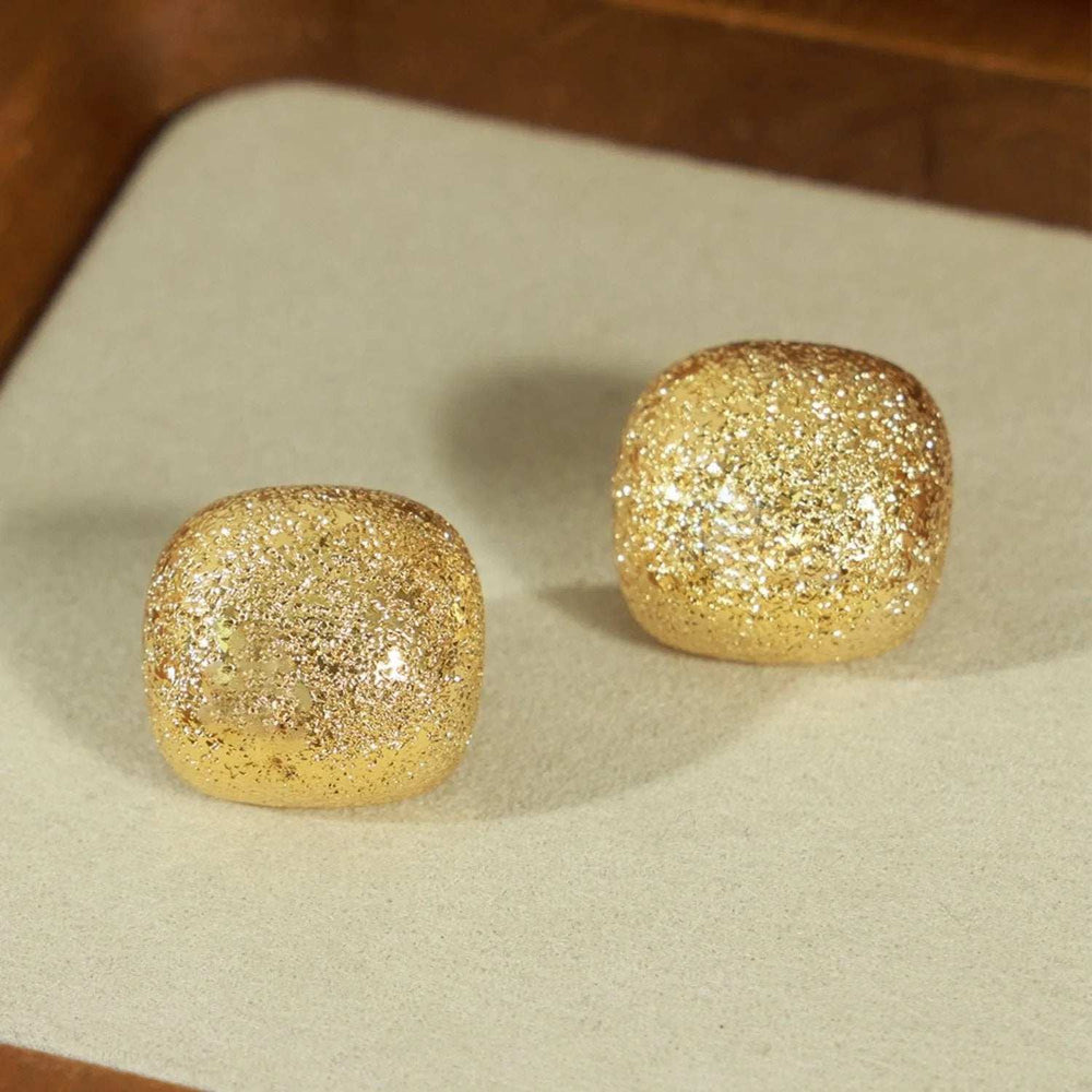 Gold-Plated Geometric Stud Earrings - Trendsi - Flyclothing LLC