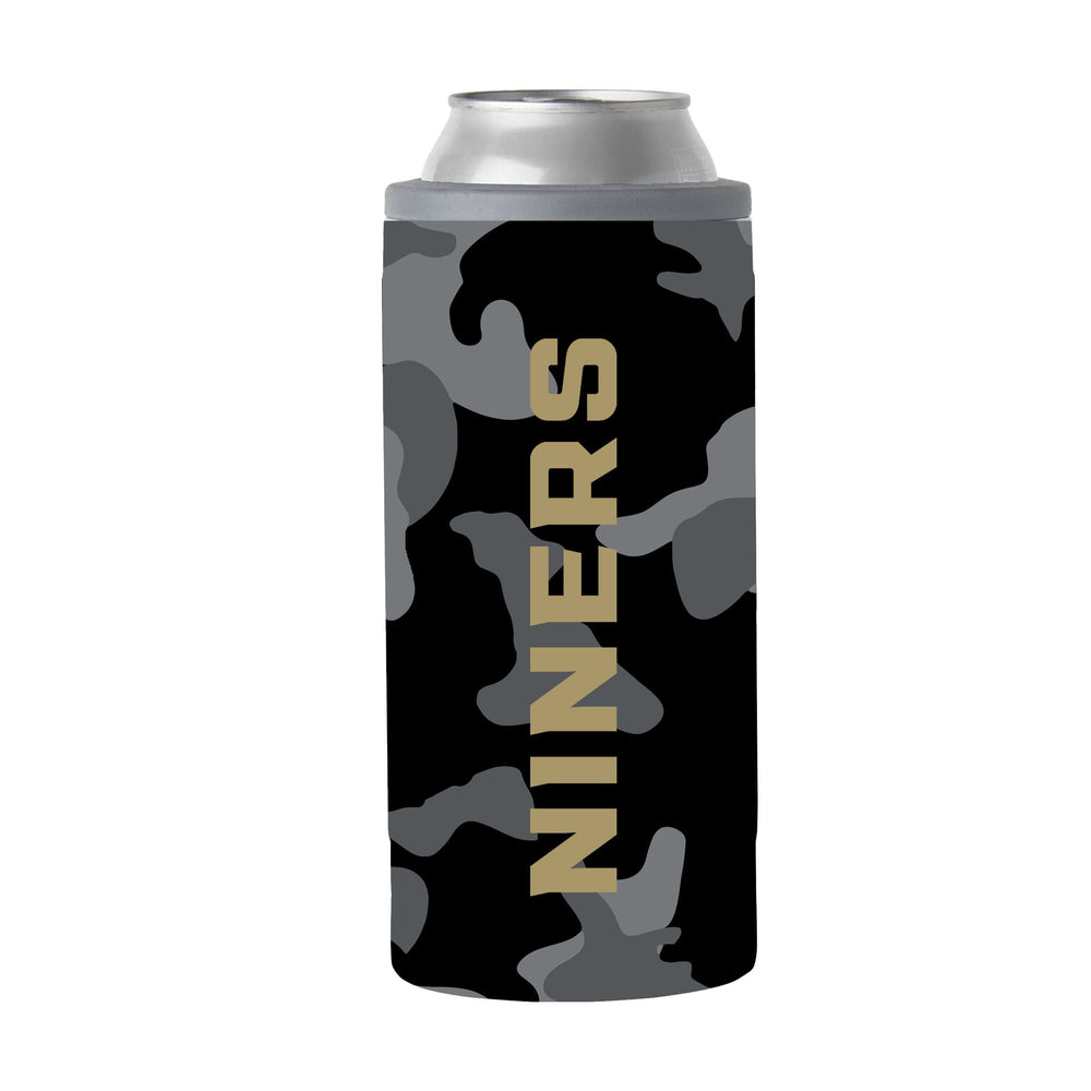 UNC Charlotte Black Camo 12oz Slim Can Coolie - Logo Brands - Flyclothing LLC