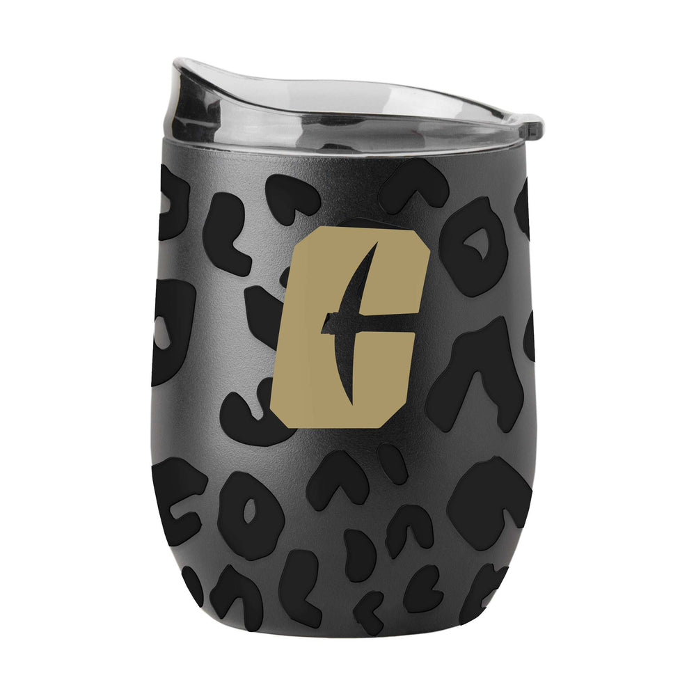 UNC Charlotte Leopard 16oz Black Powdercoat Curved Beverage - Logo Brands - Flyclothing LLC
