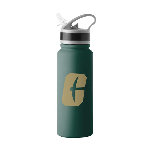 UNC Charlotte 25oz Logo Stainless Single Wall Flip Top Bottle - Logo Brands - Flyclothing LLC