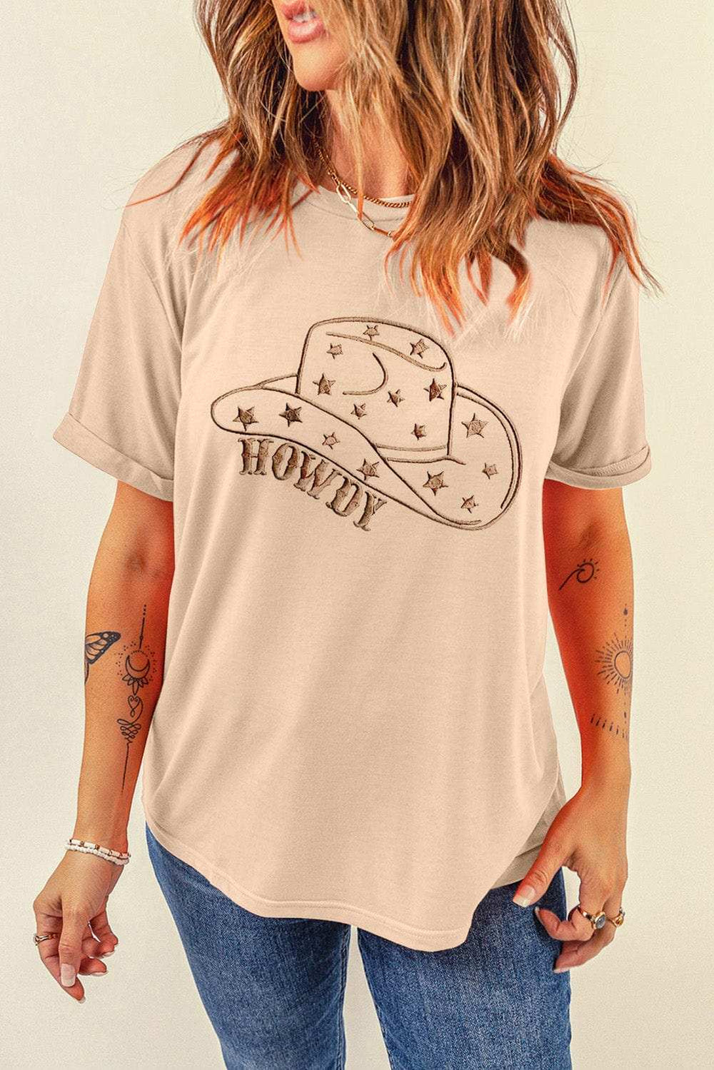 Hat Graphic Round Neck Short Sleeve T-Shirt - Trendsi - Flyclothing LLC
