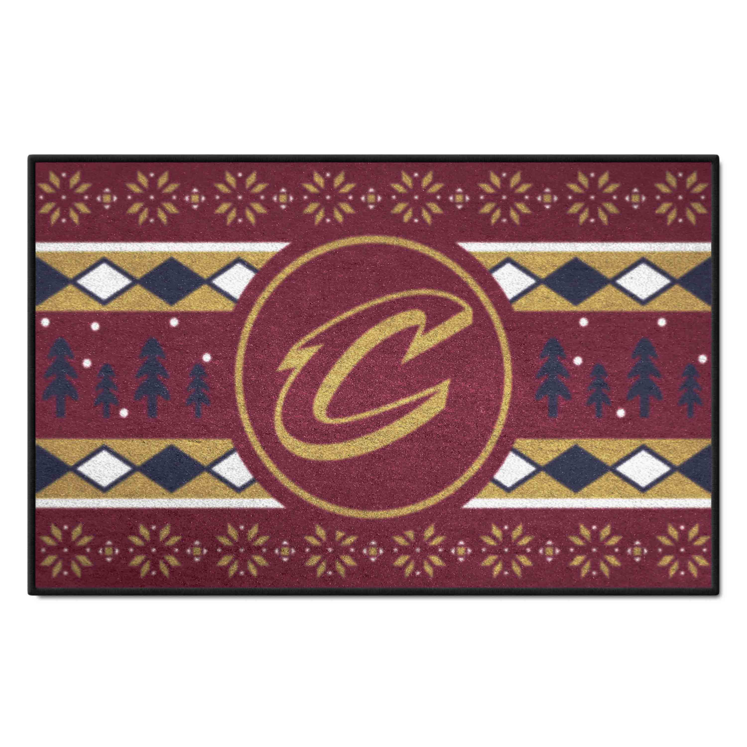 Cleveland Cavaliers Holiday Sweater Starter Mat Accent Rug - 19in. x 30in. - Cleveland Cavaliers