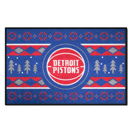 Detroit Pistons Holiday Sweater Starter Mat Accent Rug - 19in. x 30in. - Detroit Pistons