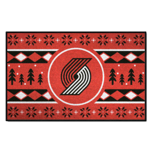 Portland Trail Blazers Holiday Sweater Starter Mat Accent Rug - 19in. x 30in. - Portland Trail Blazers