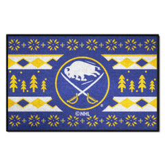 Buffalo Sabres Holiday Sweater Starter Mat Accent Rug - 19in. x 30in. - Buffalo Sabres