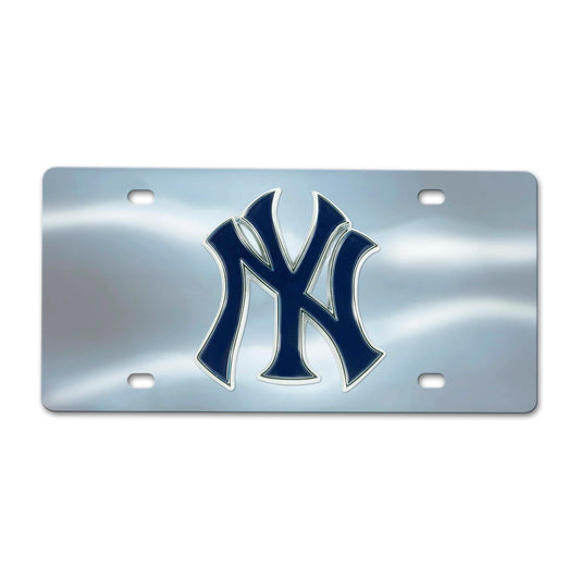 New York Yankees 3D Stainless Steel License Plate - New York Yankees