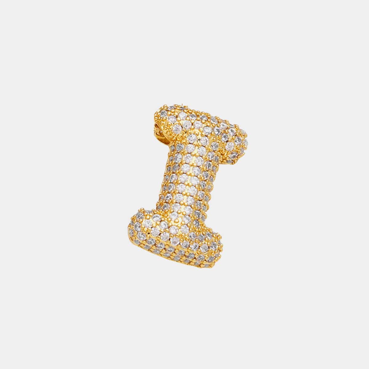 Gold-Plated Inlaid Zircon Letter Necklace - Trendsi - Flyclothing LLC
