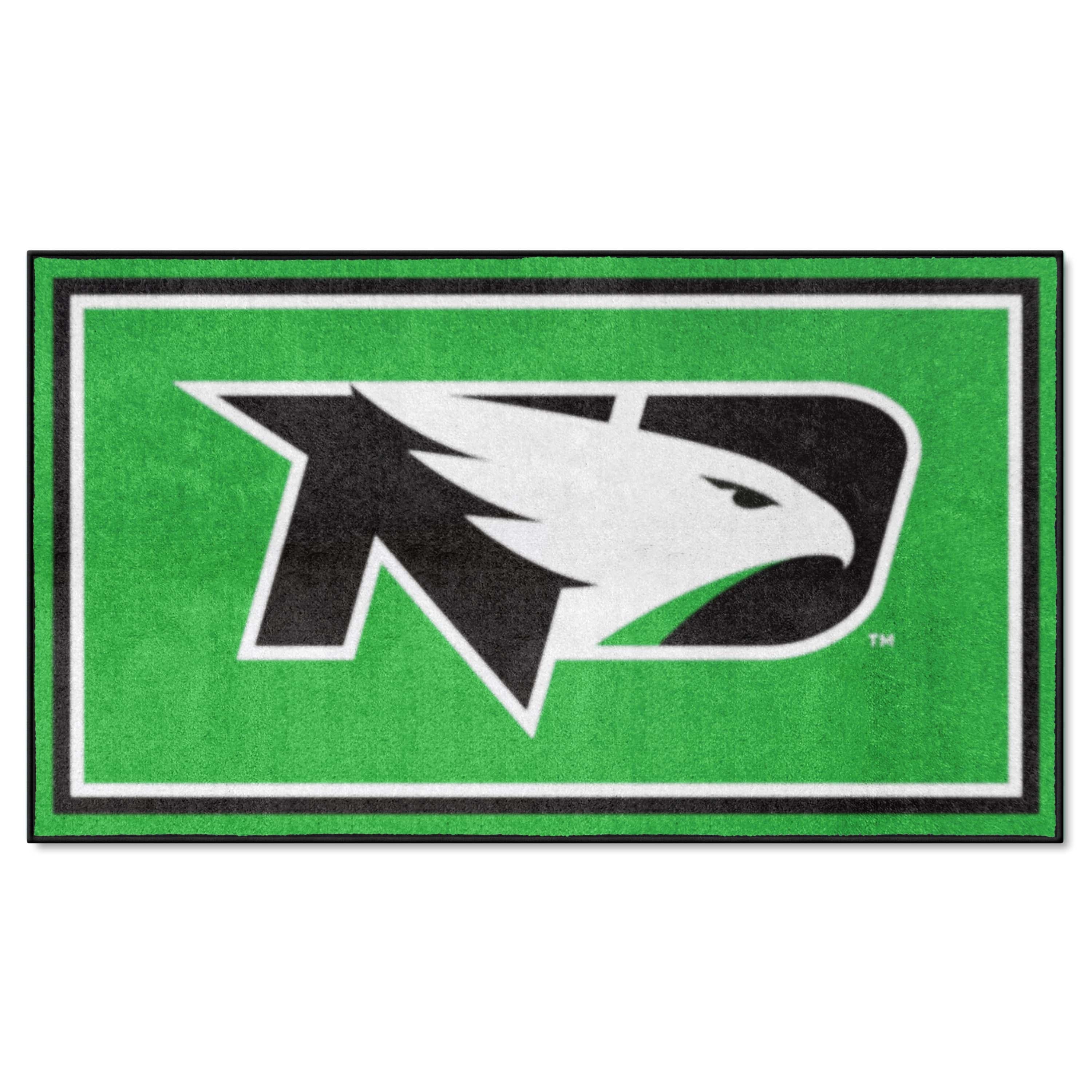 North Dakota Fighting Hawks 3ft. x 5ft. Plush Area Rug - North Dakota