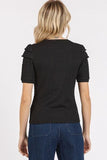 Mittoshop Textured Round Neck Short Sleeve Blouse - Trendsi