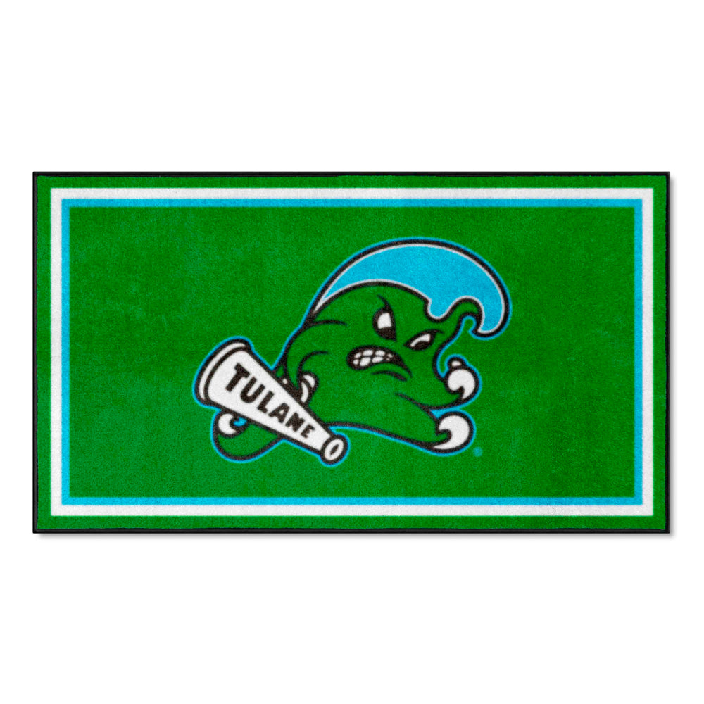 Tulane Green Wave 3ft. x 5ft. Plush Area Rug - Tulane