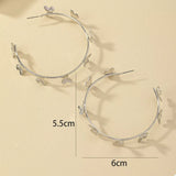 Butterfly Vine Hoop Earrings - Trendsi - Flyclothing LLC