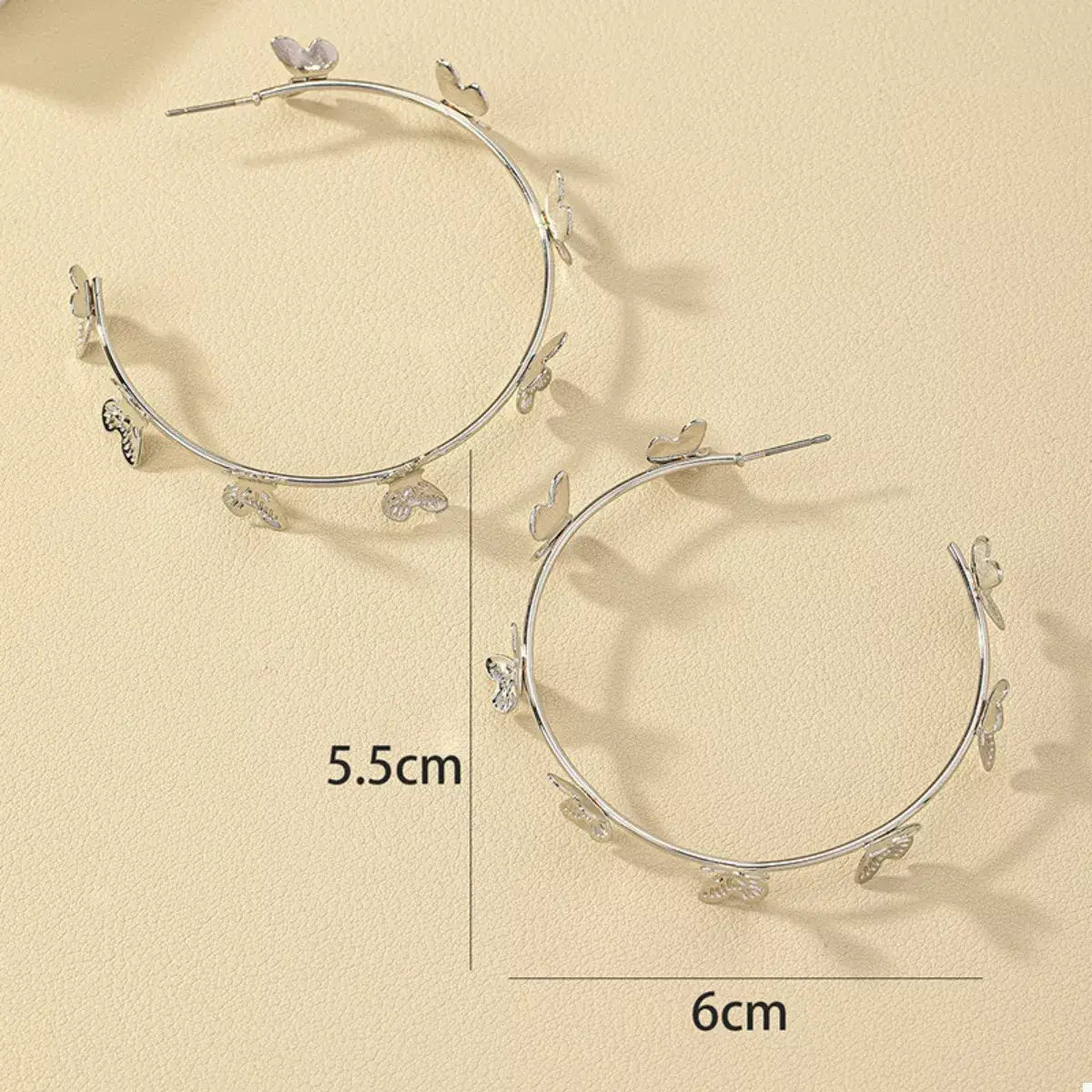 Butterfly Vine Hoop Earrings - Trendsi - Flyclothing LLC