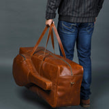 Buffalo Leather Tennis Duffle Bag - Classy Leather Bags - Flyclothing LLC