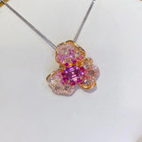 2 Carat Moissanite 925 Sterling Silver Pendant Necklace - Trendsi