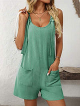 Mandy Texture Adjustable Strap Overalls with Pockets - Trendsi - Flyclothing LLC