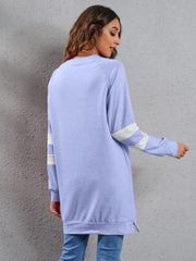 Full Size Striped Round Neck Long Sleeve T-Shirt - Trendsi