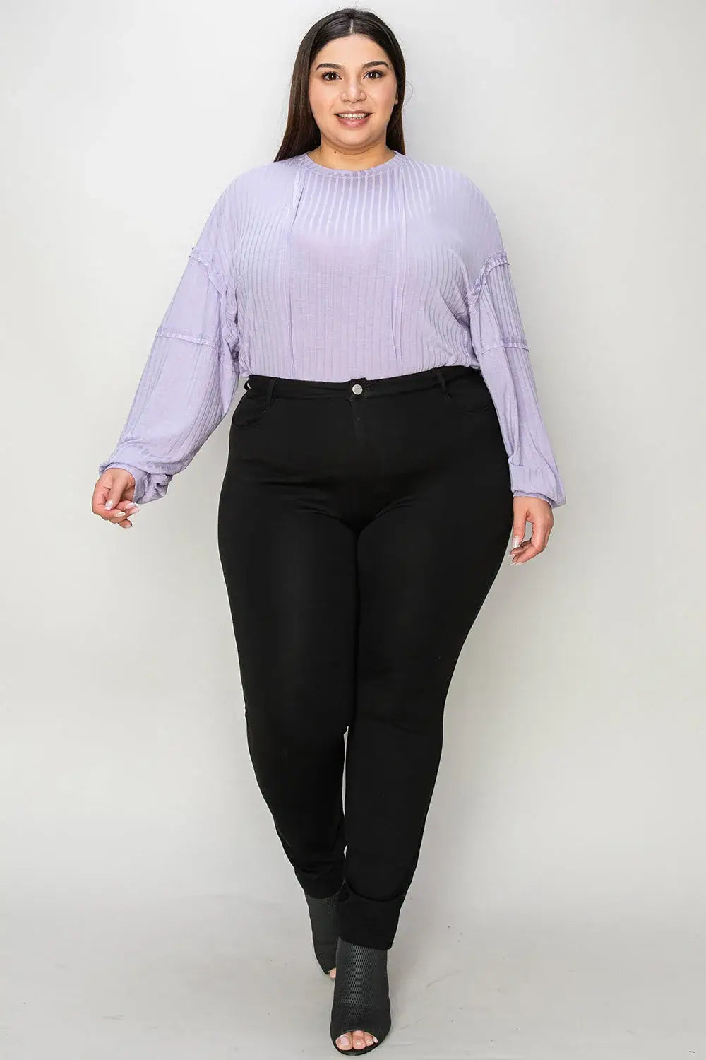 Basic Bae Full Size Ribbed Round Neck Long Sleeve T-Shirt - ShopBasicbae - Flyclothing LLC