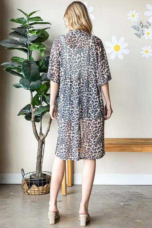 Heimish Full Size Leopard Open Front Cardigan Plus Size - Trendsi - Flyclothing LLC