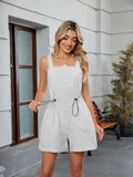 Drawstring Wide Strap Romper with Pockets - Trendsi - Flyclothing LLC