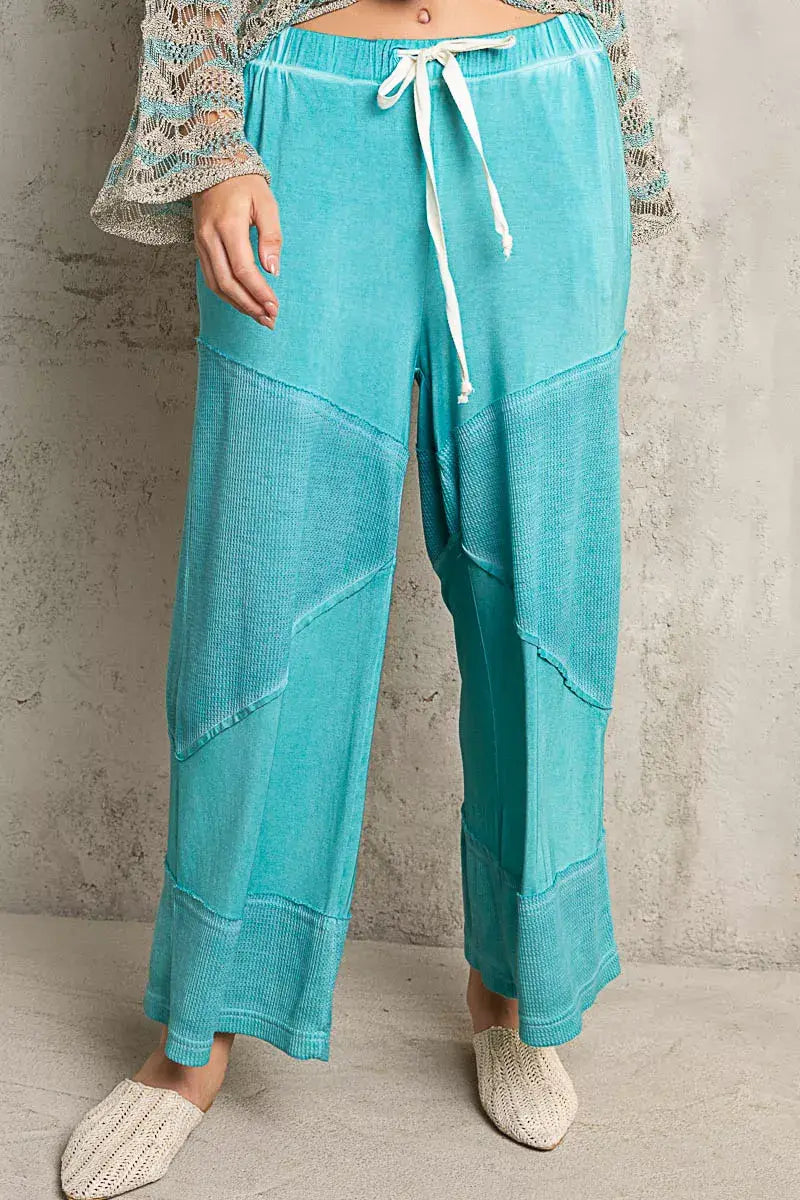 POL Elastic Waistband Wide Leg Pants with Drawstring - Trendsi - Flyclothing LLC