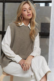 ADORA Round Neck Vest with Slight Open Back - Trendsi
