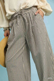 Umgee Drawstring Striped Wide-Leg Pants - Trendsi - Flyclothing LLC