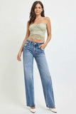 RISEN Full Size High Rise Straight Leg Jeans with Pockets - Trendsi - Flyclothing LLC
