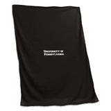 Pennsylvania U Black Sweatshirt Blanket (Screened) - Logo Brands - Flyclothing LLC