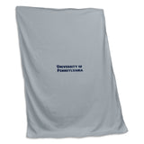 Pennsylvania U Gray Sweatshirt Blanket (Screened) - Logo Brands - Flyclothing LLC