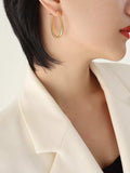 18K Gold-Plated Titanium Steel Earrings - Trendsi - Flyclothing LLC