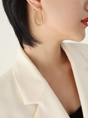 18K Gold-Plated Titanium Steel Earrings - Trendsi