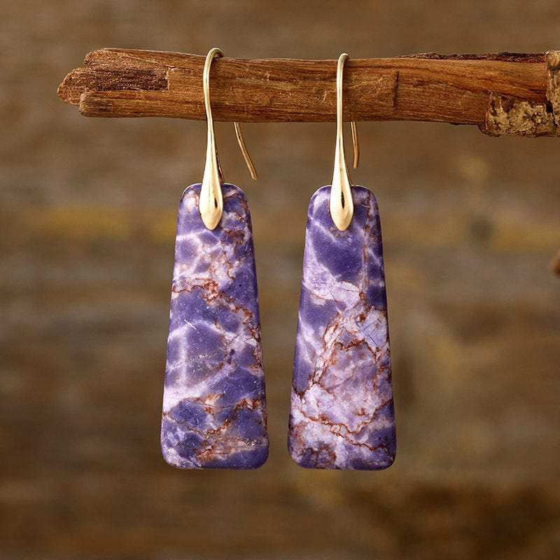 Copper Natural Stone Earrings - Trendsi - Flyclothing LLC