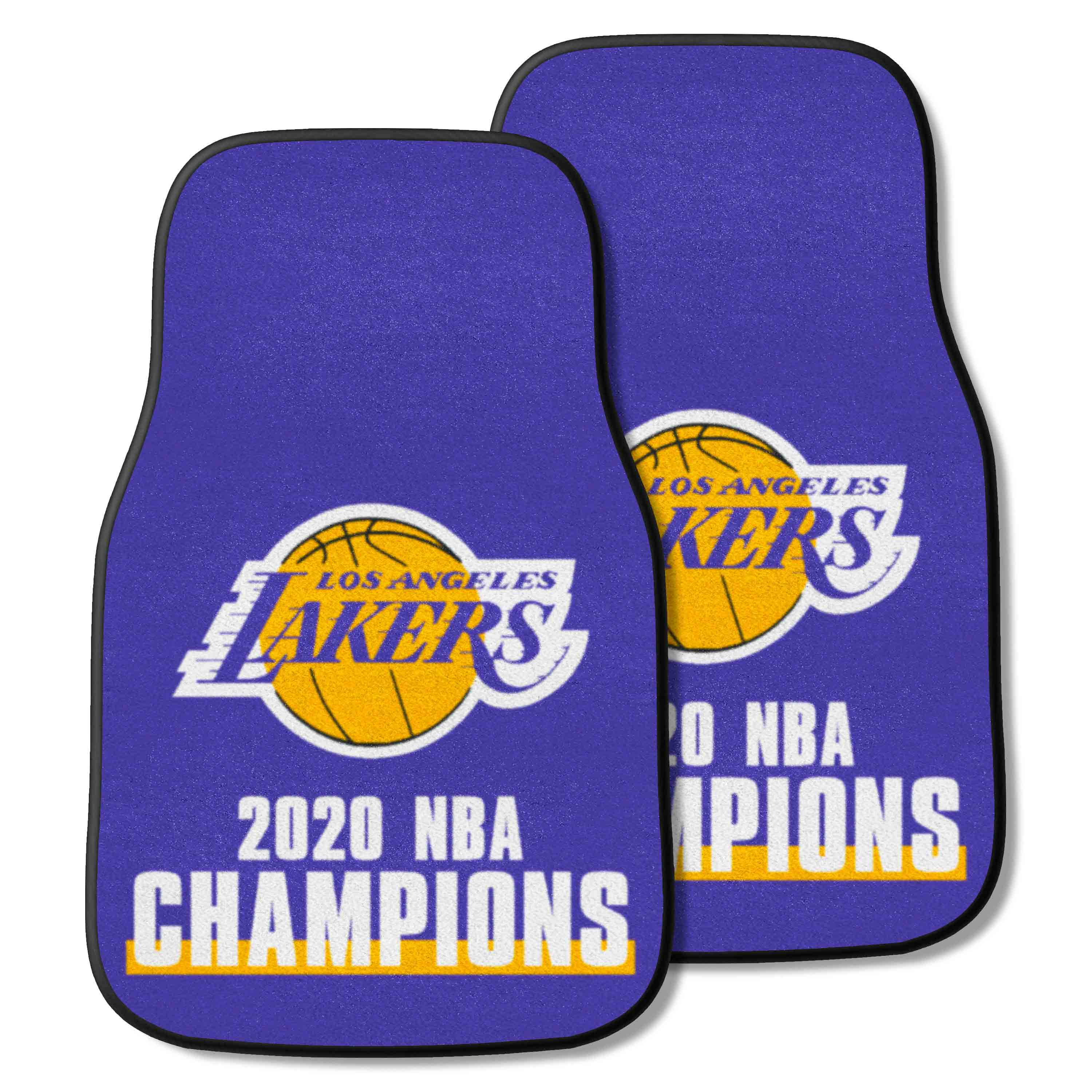 Los Angeles Lakers 2020 NBA Champions Front Carpet Car Mat Set - 2 Pieces - Los Angeles Lakers
