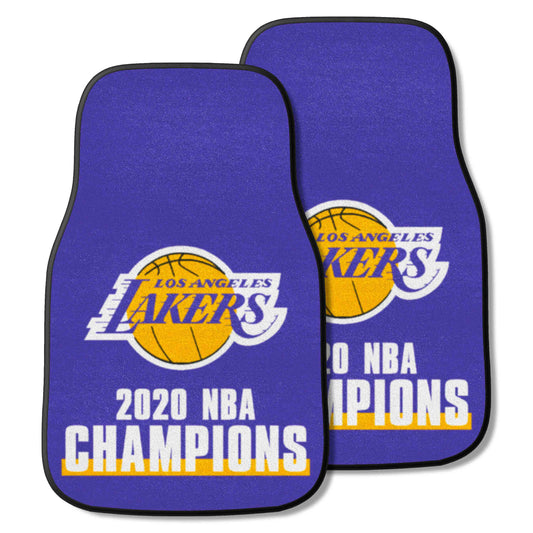 Los Angeles Lakers 2020 NBA Champions Front Carpet Car Mat Set - 2 Pieces - Los Angeles Lakers