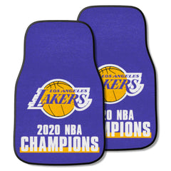 Los Angeles Lakers 2020 NBA Champions Front Carpet Car Mat Set - 2 Pieces - Los Angeles Lakers