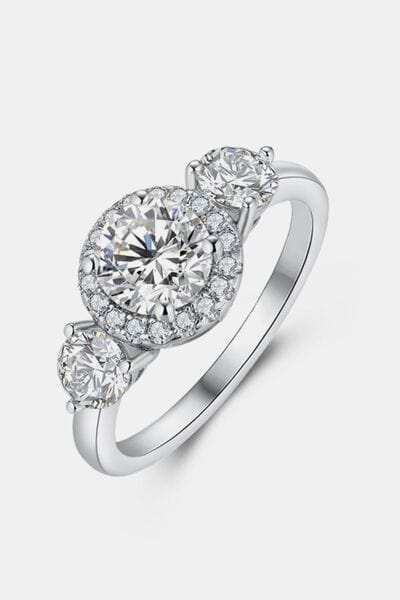 1 Carat Moissanite 925 Sterling Silver Ring - Trendsi - Flyclothing LLC
