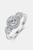 1 Carat Moissanite 925 Sterling Silver Ring - Trendsi