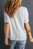 Star Round Neck Short Sleeve T-Shirt - Trendsi - Flyclothing LLC