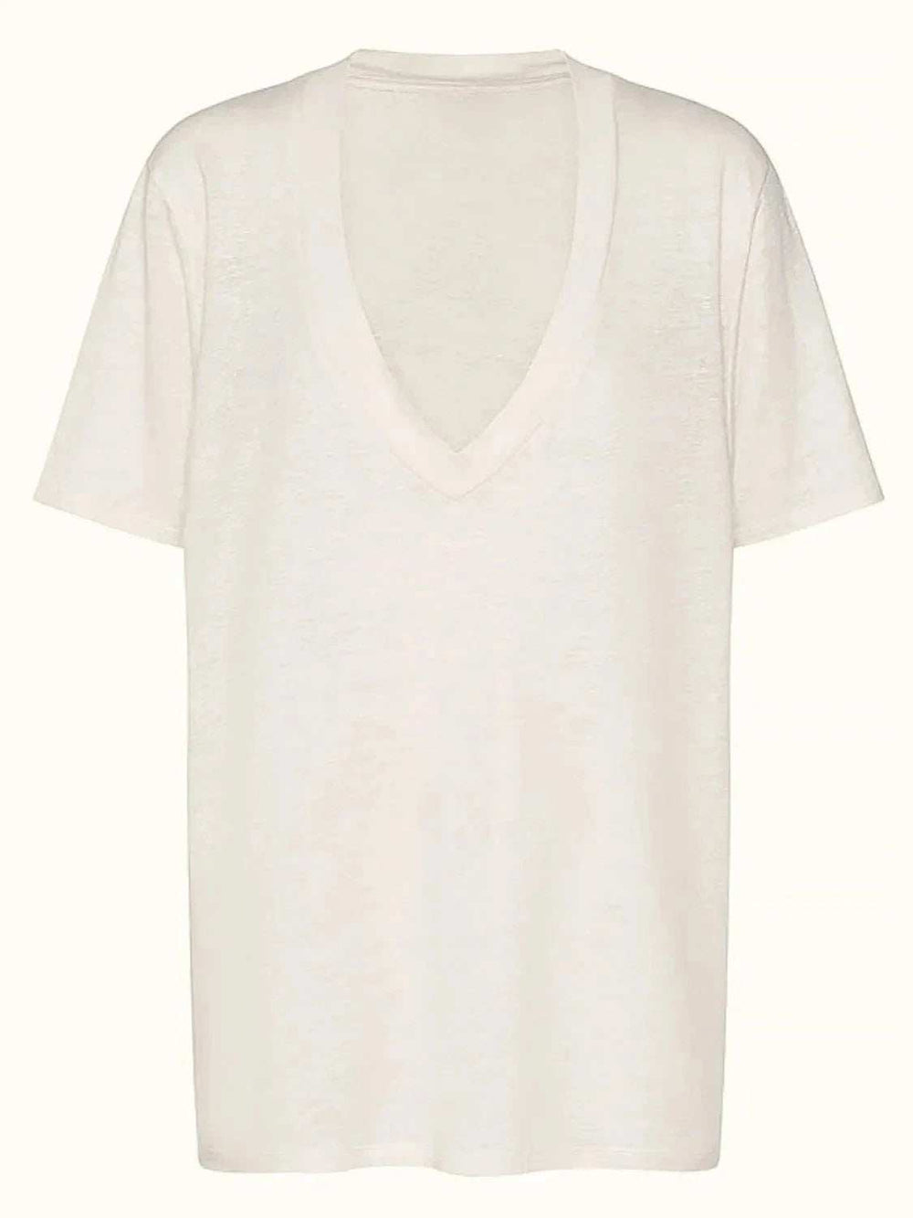 Solid V-Neck Short Sleeve T-Shirt - Trendsi - Flyclothing LLC