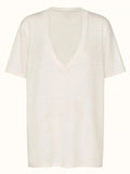 Solid V-Neck Short Sleeve T-Shirt - Trendsi