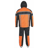 2714.16 - Mens Orange Textile Motorcycle Rain Suit