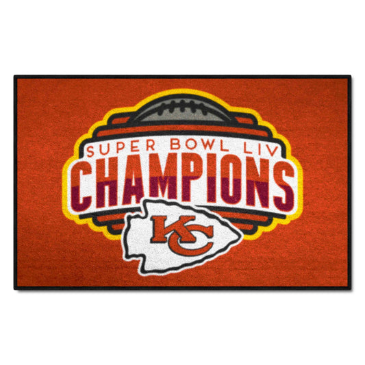Kansas City Chiefs Dynasty Starter Mat Accent Rug - 19in. x 30in., 2020 Super Bowl LIV Champions - Kansas City Chiefs
