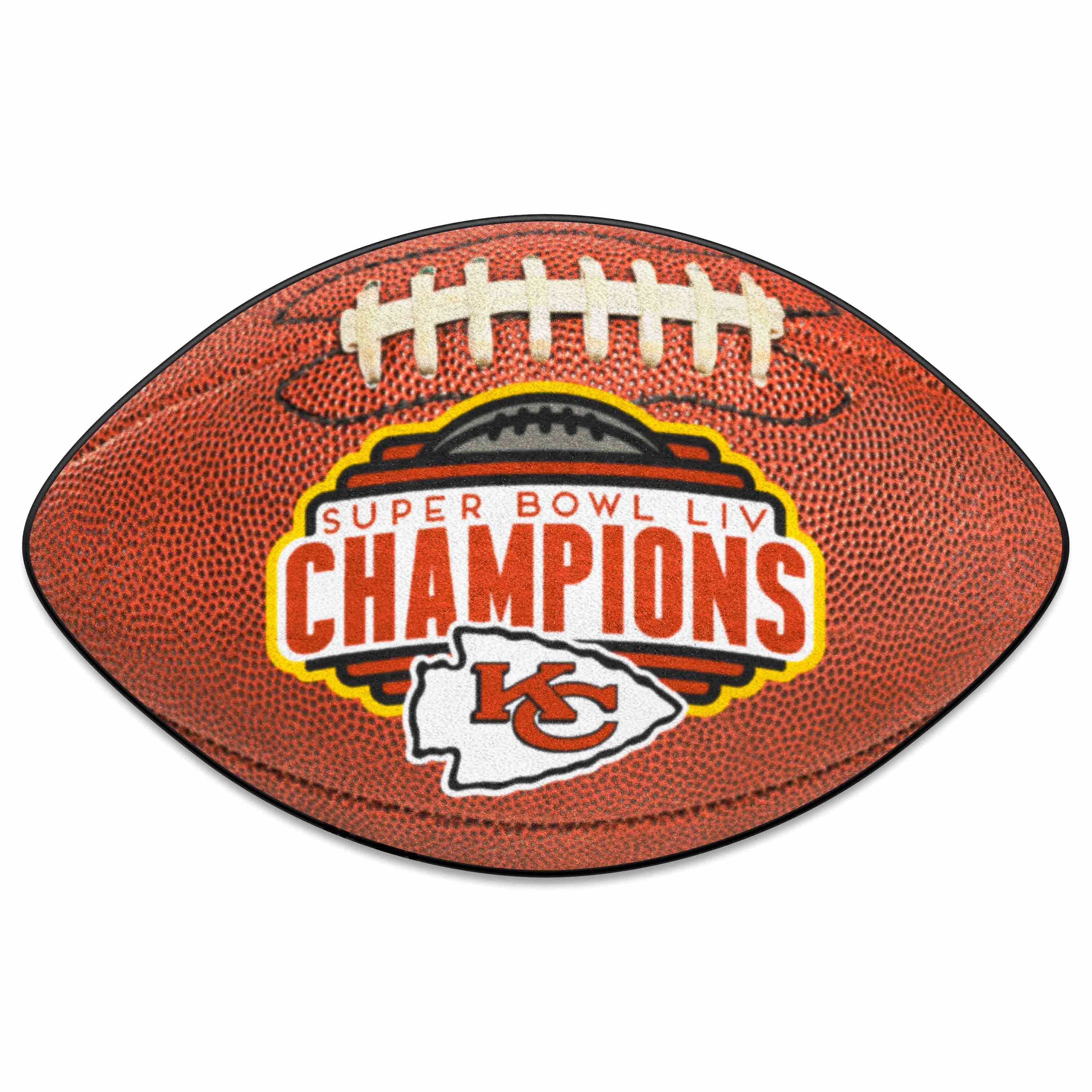 Kansas City Chiefs Football Rug - 20.5in. x 32.5in., 2020 Super Bowl LIV Champions - Kansas City Chiefs