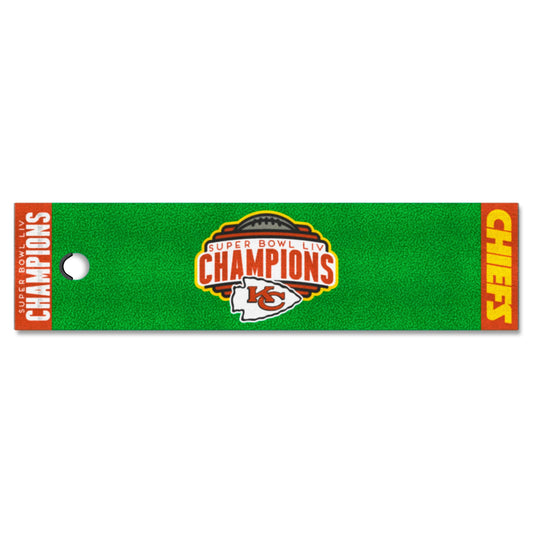 Kansas City Chiefs Putting Green Mat - 1.5ft. x 6ft., 2020 Super Bowl LIV Champions - Kansas City Chiefs