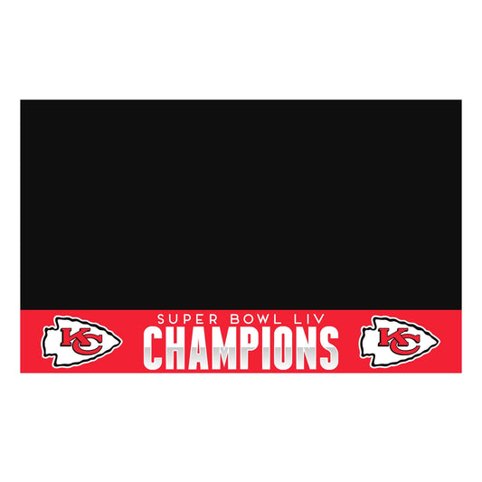 Kansas City Chiefs Vinyl Grill Mat - 26in. x 42in., 2020 Super Bowl LIV Champions - Kansas City Chiefs