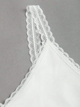 Lace Detail V-Neck Wide Strap Tank - Trendsi - Flyclothing LLC