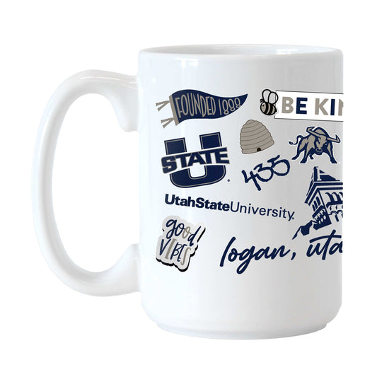 Utah State 15oz Native Sublimated Mug - Logo Brands - Flyclothing LLC