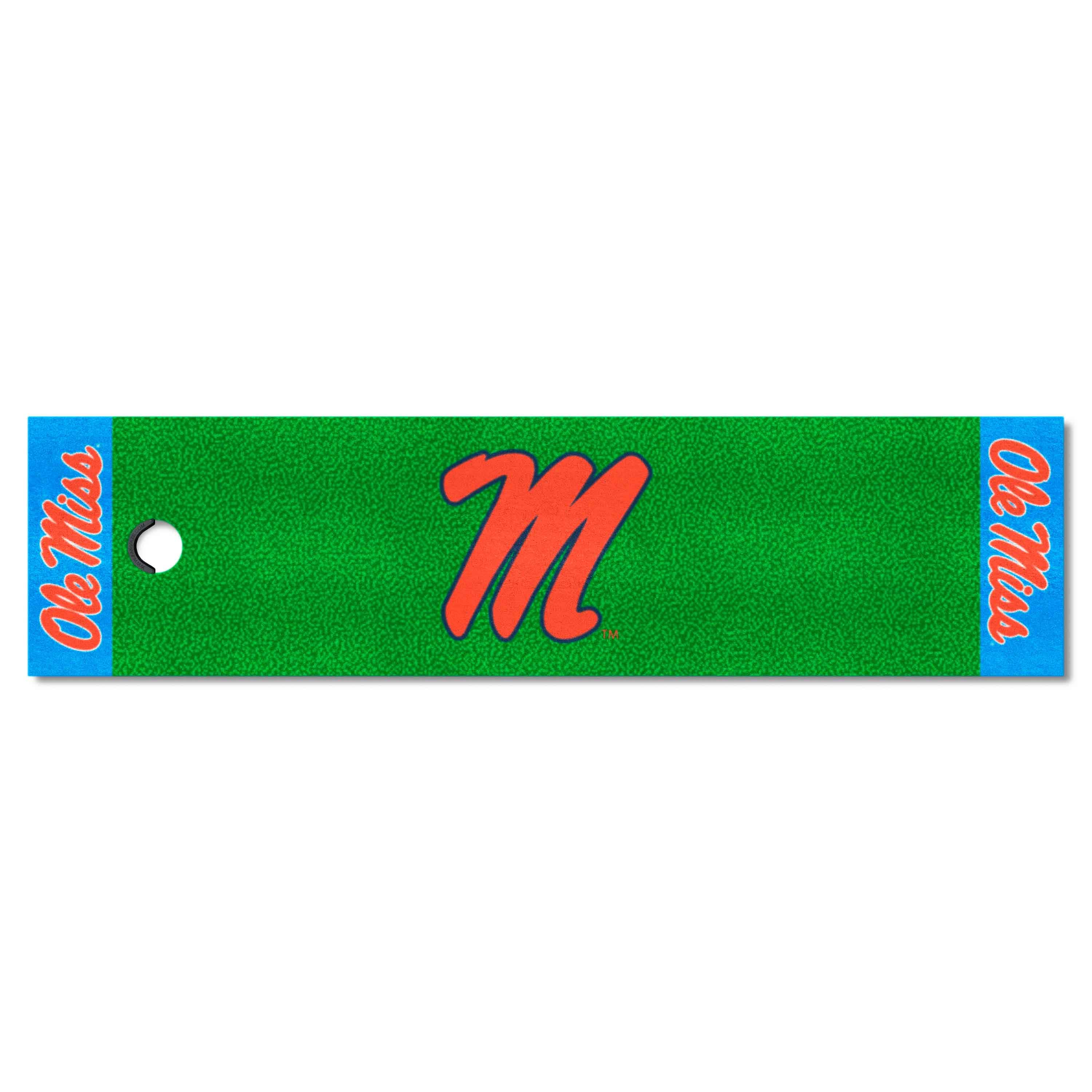 Ole Miss Rebels Putting Green Mat - 1.5ft. x 6ft., Light Blue Alternate - Ole Miss