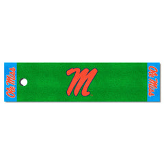 Ole Miss Rebels Putting Green Mat - 1.5ft. x 6ft., Light Blue Alternate - Ole Miss