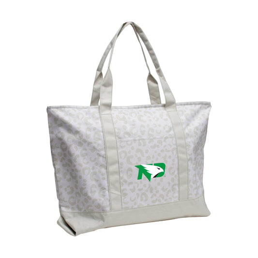 North Dakota Leopard Pattern Tote - Logo Brands - Flyclothing LLC